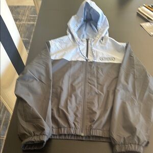 Two-Tone Hooded Windbreaker